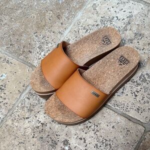 Reef Scoot Tan Slide Sandals